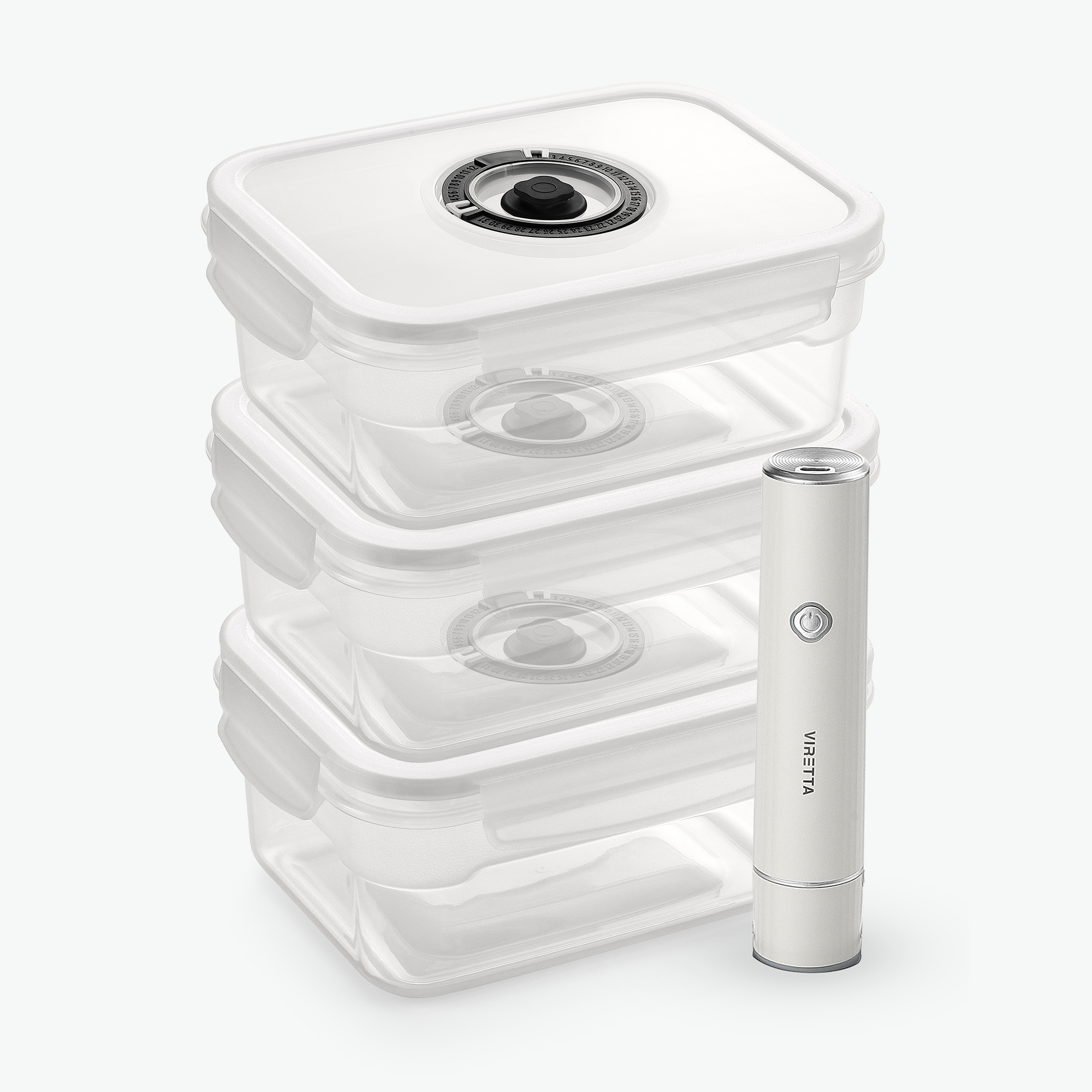 Vakuumbehälter aus Kunststoff – Trio Set (3-Pack)