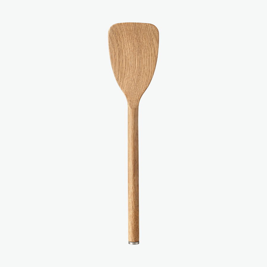 Holzpfannenwender aus Eiche, von oben