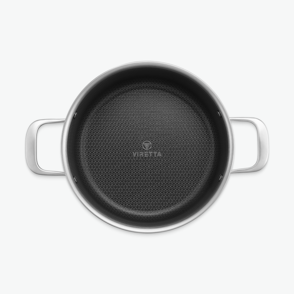 Kochtopf aus 3-Ply Hybrid, 5,6 l, von oben, mit dem Sechseckmuster