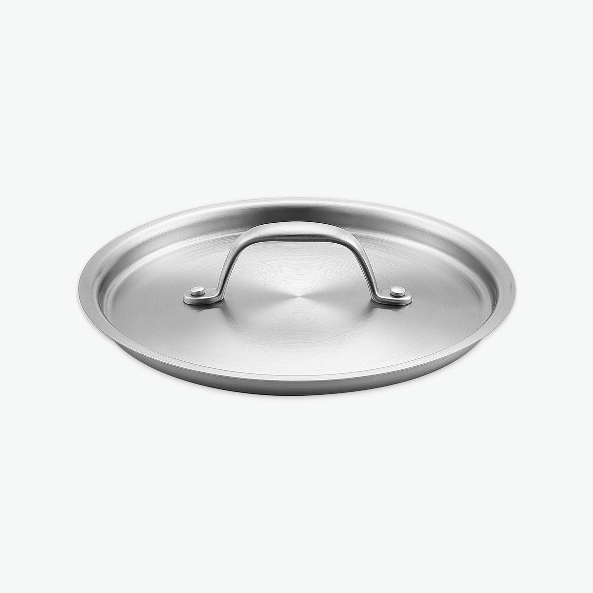 Edelstahldeckel für die 3-Ply-Serie, Ø20 cm, schräg von vorn