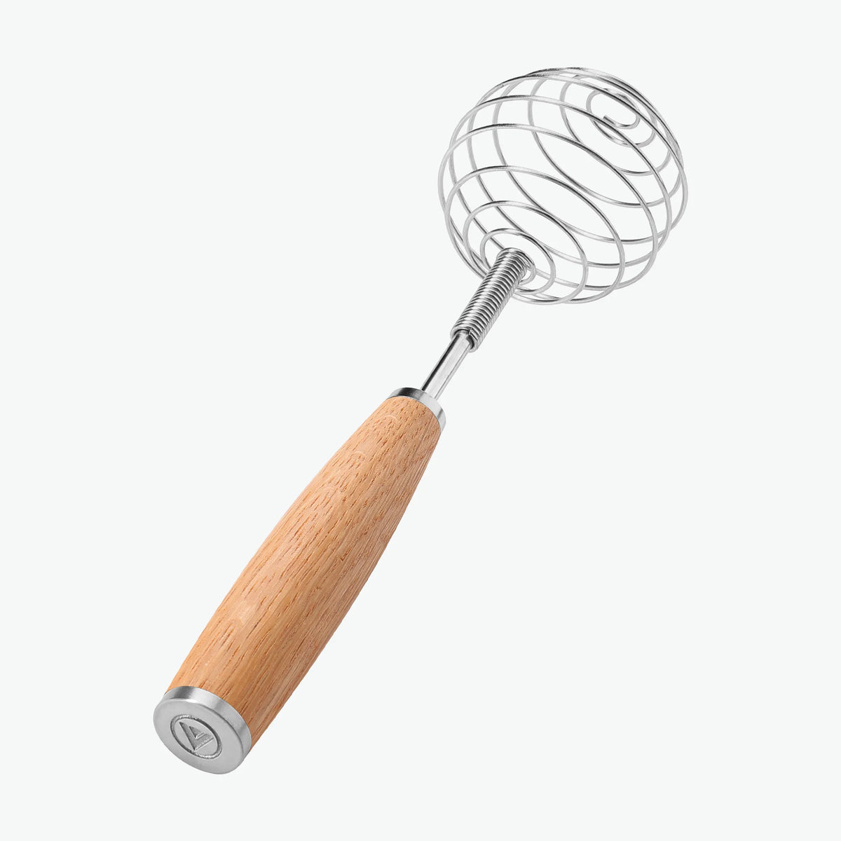 Spiralbesen mit Griff aus Eiche, Schrägansicht