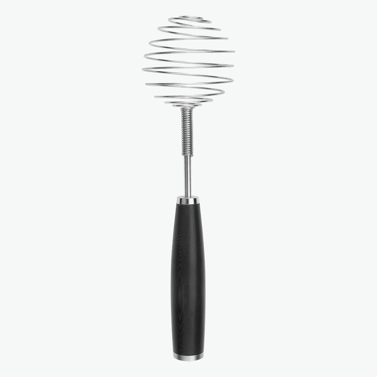 Spiralbesen aus Edelstahl mit Griff aus G-10, von vorn