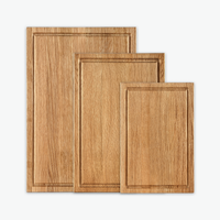 Schneidebrett mit Saftrille Set - 3 Stück