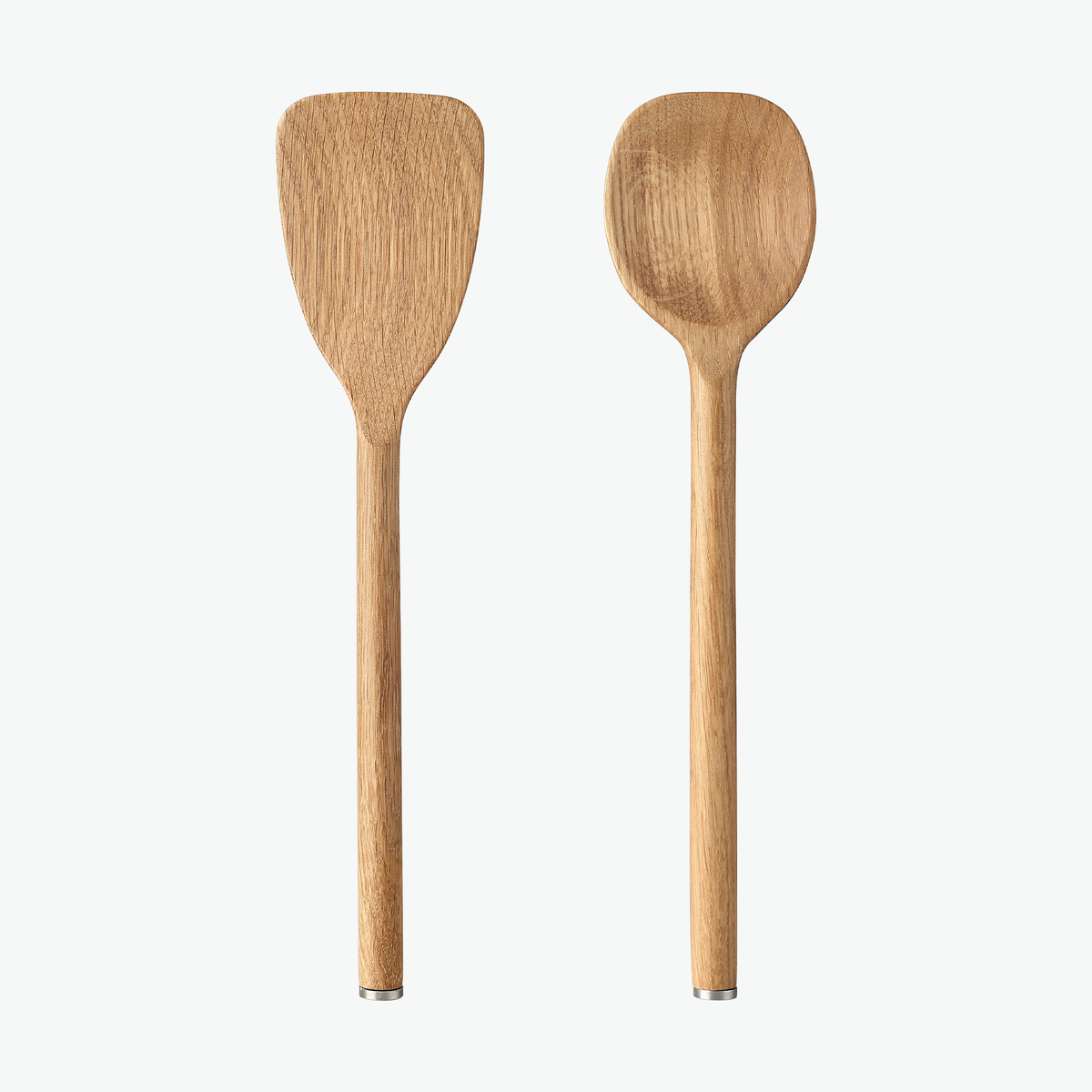 Das Duo-Set aus Eiche mit Pfannenwender und Kochlöffel, von oben