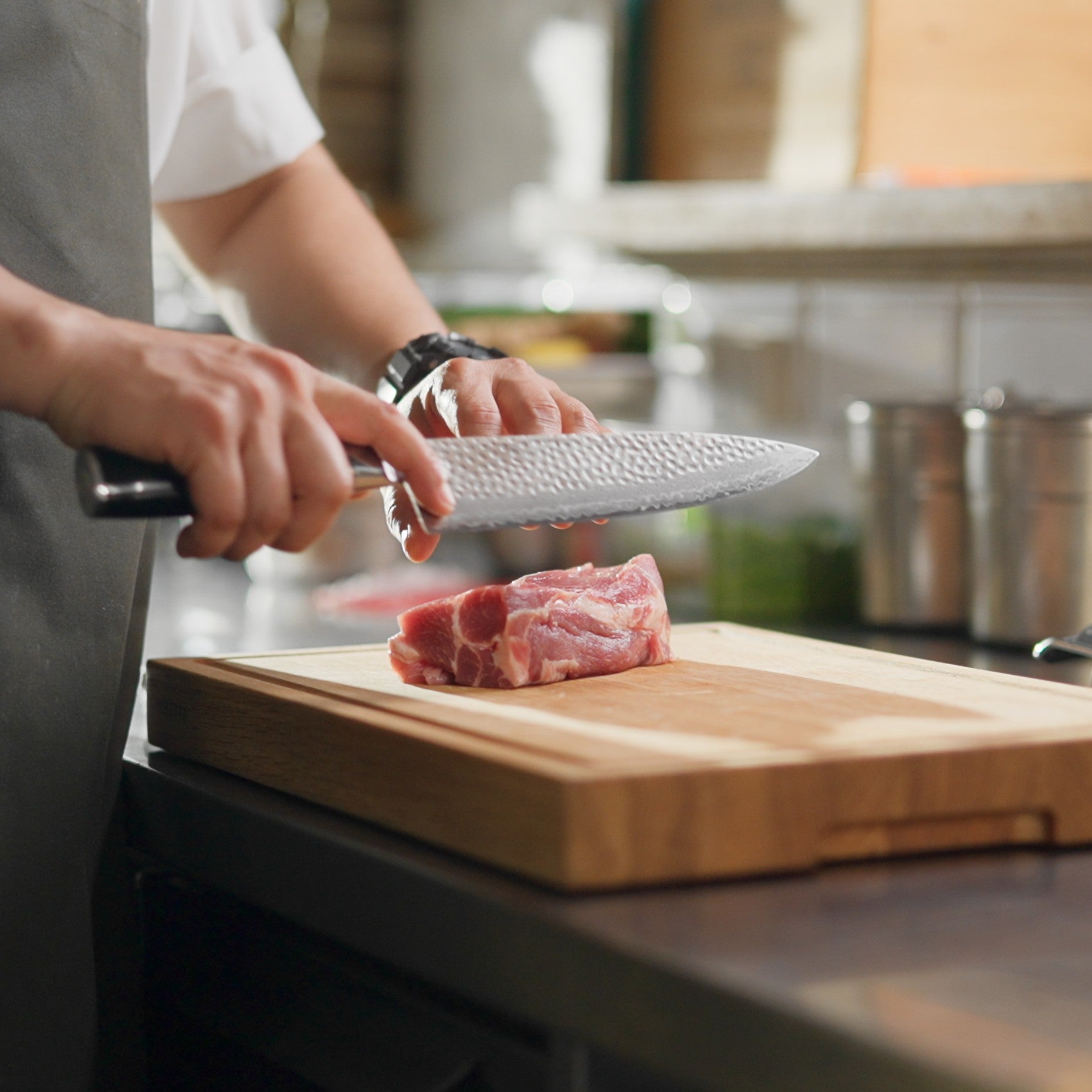 Schneidebrett mit Saftrille - Eiche