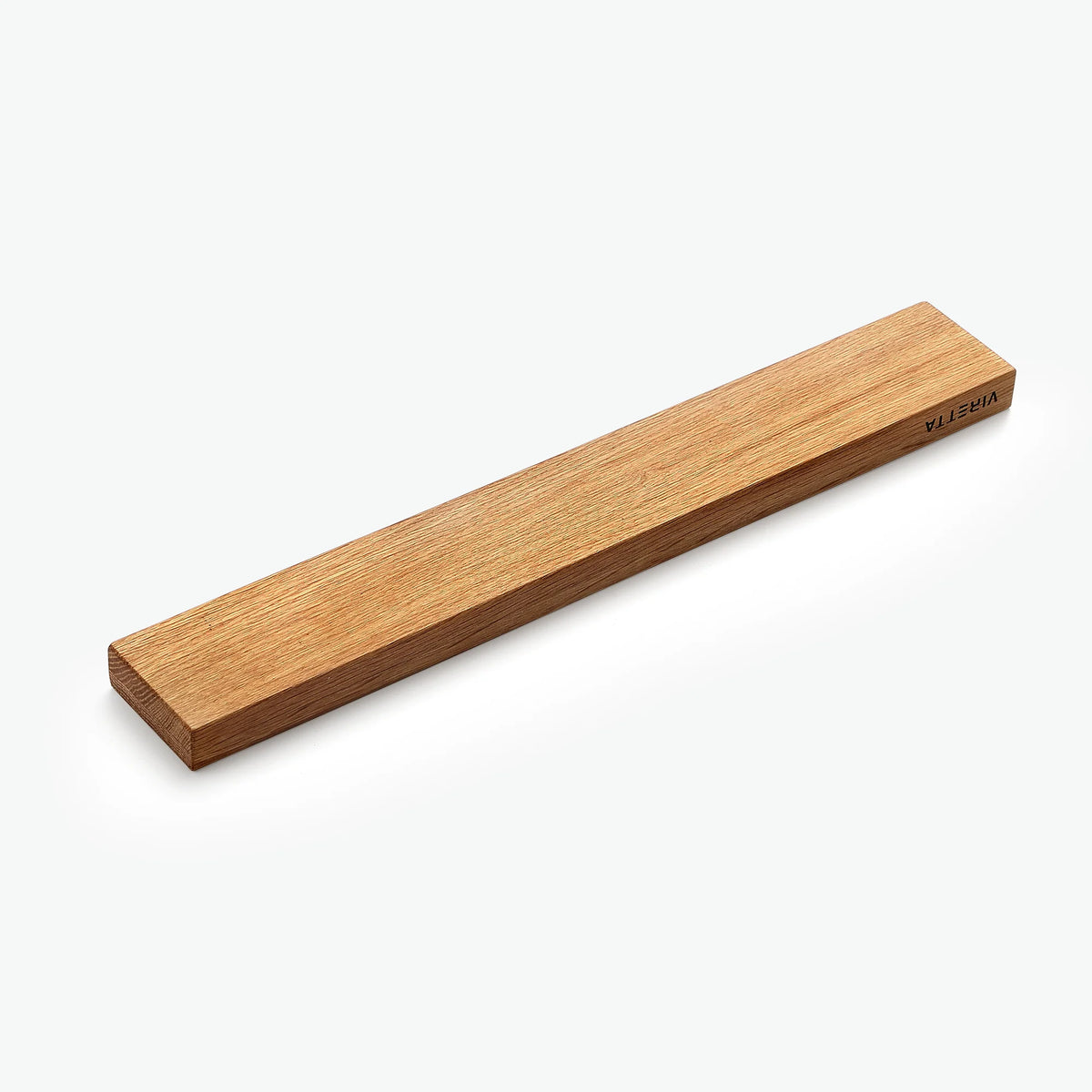 Messermagnet aus Eiche, 40 cm, schräg von oben