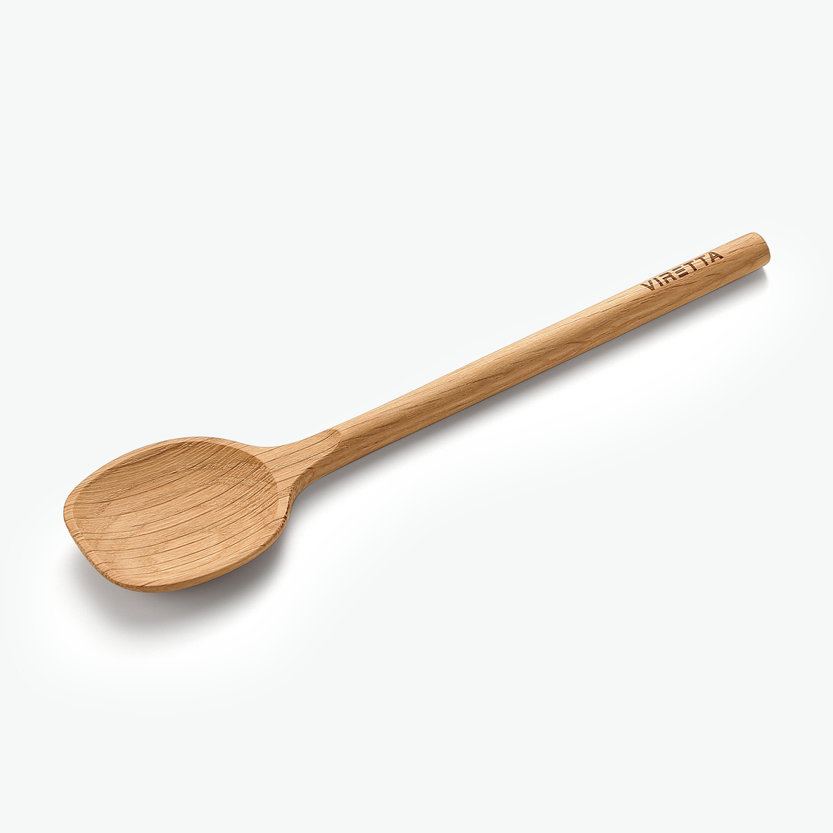Kleiner Holzkochlöffel aus Eiche, Schrägansicht