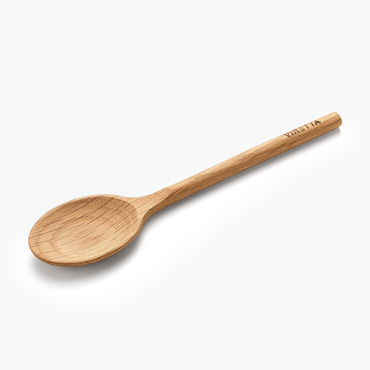 Kleiner Holzlöffel aus Eiche, Schrägansicht