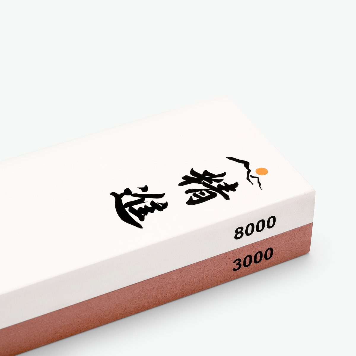 Die Seiten mit Körnung 8000 und 3000 am Shōjin Schleifstein, Nahaufnahme