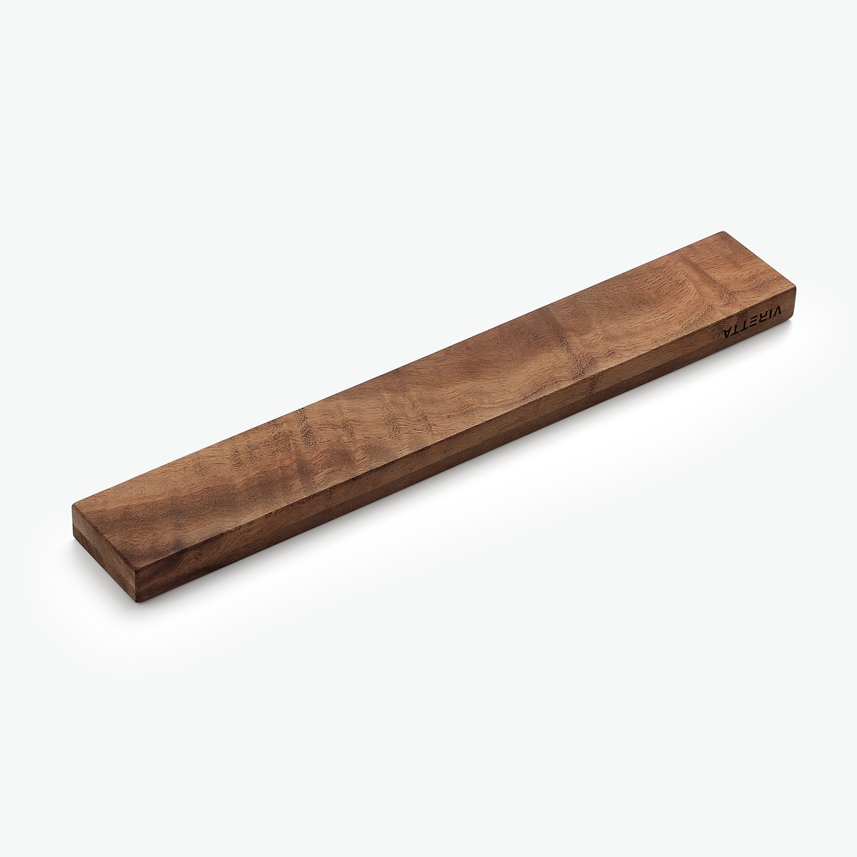 Messermagnet aus Walnuss, 40 cm, schräg von oben